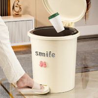 MINGXIN 明信 垃圾桶家用2023新款卫生间客厅厨房轻奢带盖脚踩大容量厕所纸篓