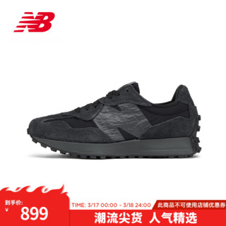 new balance NB 官方23新品327系列男鞋女鞋复古运动休闲鞋 黑色 U327WCD 36(脚长22cm)