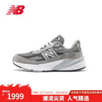 new balance 官方休闲鞋男鞋女鞋复古美产990v6系列情侣运动鞋 灰色 女款 W990GL6 35 (女码脚长22cm)