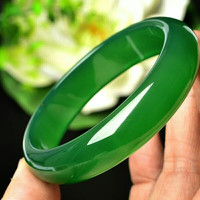 COISE 绿玉髓手镯女玉手镯子圆条玉镯老人手环生日礼物送长辈送妈妈 绿玉髓美人手镯58-60mm