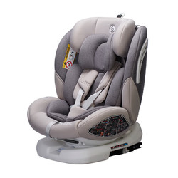 Ganen 感恩 儿童安全座椅0-7-12岁汽车用婴儿宝宝360度旋转 瑞亚-绅士灰