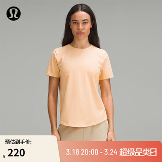 丨Love 女士圆领 T 恤 透气LW3EYDS 日常棉质舒适 橙黄色 2