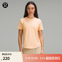 lululemon 丨Love 女士圆领 T 恤 透气LW3EYDS 日常棉质舒适 橙黄色 2