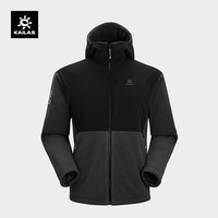 KAILAS凯乐石软壳衣春夏户外防寒透气运动徒步抓绒外套男款 月岩灰/墨黑-男款 XL