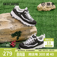 SKECHERS 斯凯奇 男鞋春夏季新款熊猫鞋透气经典休闲运动鞋8790091 黑色/白色/BKW