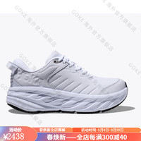 HOKA ONE ONE男鞋运动鞋Bondi SR公路跑鞋缓冲防水皮革1110520 WHITE/WHITE 9