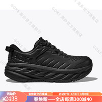 HOKA ONE ONE男鞋运动鞋Bondi SR公路跑鞋缓冲防水皮革1110520 BLACK/BLACK 9