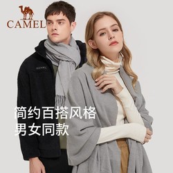 CAMEL 骆驼 围巾女冬季保暖加厚简约百搭披肩男2022新款时尚秋天薄大围脖