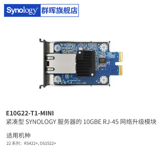 【】Synology 群晖 E10G22-T1-MINI 电口万兆网卡 适用于DS723+ DS923+ RS422+ DS1522+