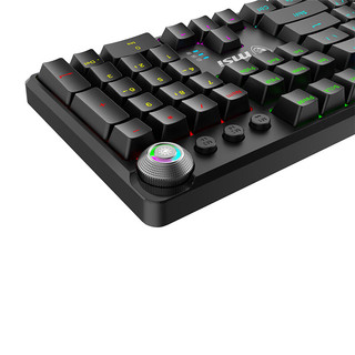 微星（MSI）GK50Z V2 机械键盘 红轴 RGB光效 有线 游戏电竞办公键盘 104键 吃鸡键盘 黑色 GK50Z V2黑 红轴 电竞风