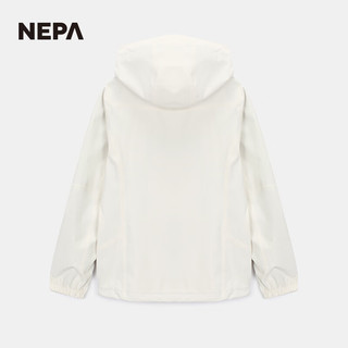 NEPA耐葩2024春夏户外女士冲锋衣防水夹克可拆卸连帽外套7K20509 大理石白色E04 165/88A（095）