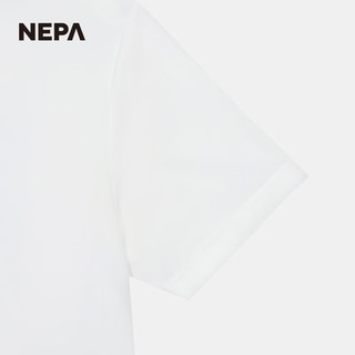 NEPA耐葩2024春夏男女同款运动户外休闲弹力圆领短袖T恤7KG5360 米白A01+米白A01 185/100A（110）