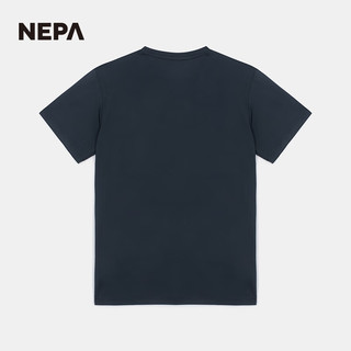 NEPA耐葩2024春夏男女同款运动户外休闲弹力圆领短袖T恤7KG5360 深藏青色M04+黑色C01 175/92A（100）