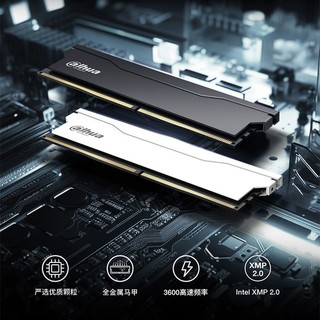 Dahua 大华 32GB 3200MHz套条16x2内存DDR4游戏电脑通用C400白色黑色可选
