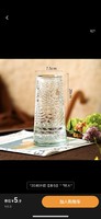 后庭花 高级餐厅专用鲜花花瓶氛围感一绝透明玻璃花瓶贝壳浮雕餐桌瓶摆件