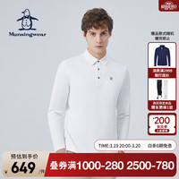 万星威（Munsingwear）高尔夫24春夏男士翻领长袖T恤休闲运动Polo衫 N921 M