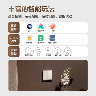 Aqara 绿米联创 智能开关 E1贴墙式「米家/HomeKit」