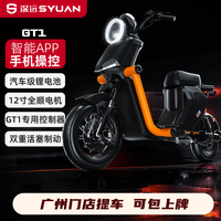 深远 SYUANGT1哑光黑新国标电动车48V锂电长续航全顺电机两轮智能电动自行车 续航约70-100公里/磷酸铁锂/自提
