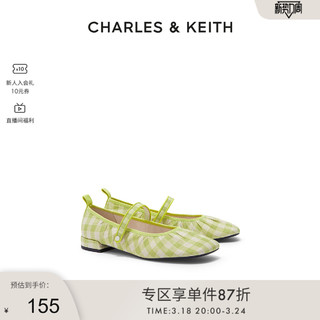 CHARLES & KEITH CHARLES&KEITH春夏女鞋CK1-70360134简约褶皱低跟玛丽珍鞋单鞋女