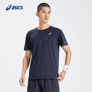 ASICS 亚瑟士 夏季新款运动T恤男反光透气套头圆领跑步短袖T恤