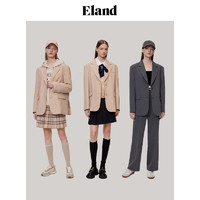 E·LAND 衣恋 Eland衣恋西装外套女休闲高级挺阔单排扣宽松极简风格雷系