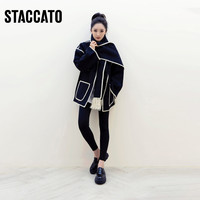 STACCATO 思加图 杨幂同款思加图2024春季新款春绘好彩乐福鞋英伦风小皮鞋ESF08AA4