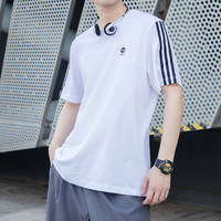 88VIP：adidas 阿迪达斯 短袖男装透气运动服三条纹T恤休闲圆领上衣HN8778