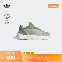 adidas OZELIA EL复古经典老爹鞋男小童阿迪达斯三叶草IE3409 卵石灰/淡灰/汉玉白 28码