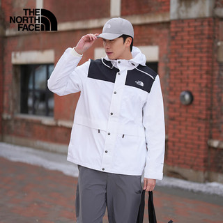 北面（The North Face）防风夹克男女同款防泼水外套户外保暖春季|81NO FN4/白色 L/175