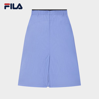 FILA Emerald斐乐女士梭织裙2024夏季时尚休闲宽松半身裙伞裙 蓝星花蓝-LB 165/66A/M