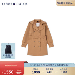 TOMMY HILFIGER24新款童装系带款外套TH2412100 深卡其212 