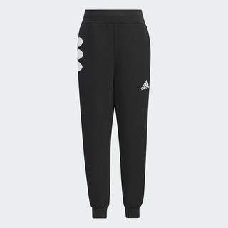 阿迪达斯（adidas）童装春新年款儿童裤子奶龙联名男女小童厚针织束脚运动裤JF1375黑