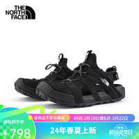 北面（The North Face）凉鞋女沙滩鞋户外运动轻便抓地休闲春季|8ADQ KX7/黑色 7 38