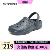 斯凯奇（Skechers）舒适休闲男子沙滩鞋243247 炭灰色/CHAR 40