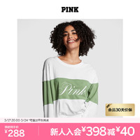 维多利亚的秘密 PINK 棉质长袖T恤女 3Z3G白色 11243903 S