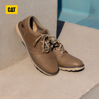 CAT 卡特24春季男士户外牛皮低帮休闲鞋 浅褐 40