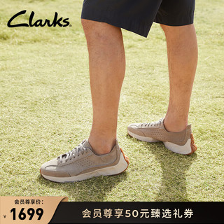 Clarks其乐男女同款跑鞋潮流舒适透气轻量缓震运动鞋四季款鞋 淡灰色-男款 261761587  36