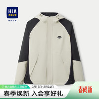 海澜之家（HLA）夹克男24连帽休闲清新拉链外套男春季HWJAD1W004A 卡其镶拼04 170/88A(M) 63-68kg