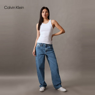 Calvin Klein Jeans24春夏女士街头复古纯棉蓝色水洗宽松牛仔裤40WK819 NA6-牛仔浅蓝 24
