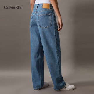 Calvin Klein Jeans24春夏女士街头复古纯棉蓝色水洗宽松牛仔裤40WK819 NA6-牛仔浅蓝 25