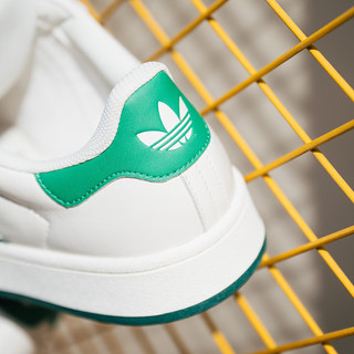 adidas「面包鞋」CAMPUS 00s经典运动滑板鞋男女阿迪达斯三叶草 奶油白/绿 38(235mm)