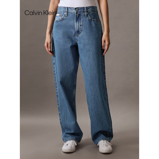 Calvin Klein Jeans24春夏女士街头复古纯棉蓝色水洗宽松牛仔裤40WK819 NA6-牛仔浅蓝 29