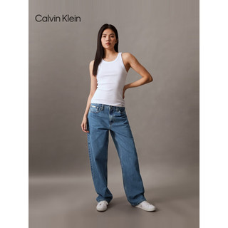 Calvin Klein Jeans24春夏女士街头复古纯棉蓝色水洗宽松牛仔裤40WK819 NA6-牛仔浅蓝 30