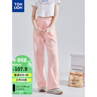 唐狮 TONLION女拼接休闲长裤TB 淡粉 L