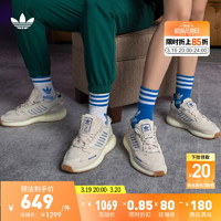 adidas 阿迪达斯 ZX 5K BOOST经典舒适运动鞋男女阿迪达斯官方三叶草 灰色 42
