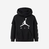 AIR JORDAN JORDAN童装经典LOGO中大童春季连帽红色长袖加绒卫衣拜年