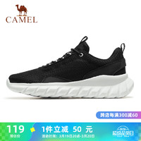 CAMEL 骆驼 运动鞋男士休闲轻弹跑步鞋子 7D1221L0759 黑色 40