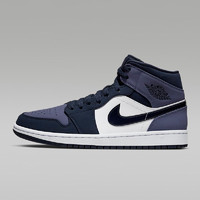 NIKE 耐克 Jordan 1 AJ1桑德紫 黑紫脚趾 中帮复古男鞋篮球鞋554724-445