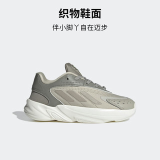 adidas 阿迪达斯 OZELIA EL复古经典老爹鞋男小童阿迪达斯三叶草IE3409 卵石灰/淡灰/汉玉白 33码