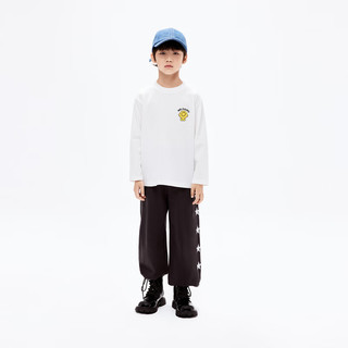 little MO&Co.little moco童装24春装男女童纯棉休闲长裤卫裤KBD1PAT020 深灰色 110/53